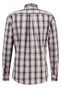 Fynch-Hatton Allover Check Button Down Overhemd Walnut Brown-Blue