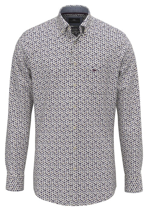 Fynch-Hatton Allover Fantasy Mini Squares Shirt Deep Merlot