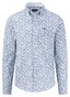 Fynch-Hatton Allover Floral Pattern Premium Cotton Overhemd Navy