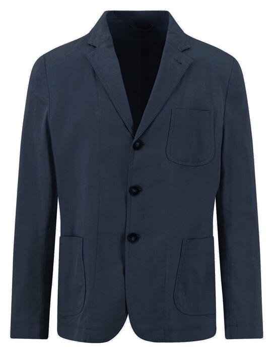 Fynch-Hatton Allover Herringbone Blazer Dark Navy