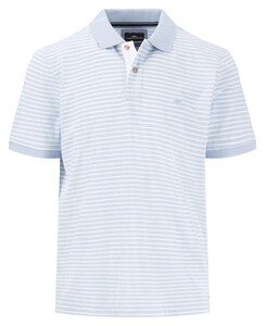 Fynch-Hatton Allover Horizontal Stripe Poloshirt Summer Breeze