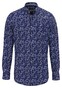 Fynch-Hatton Allover Leaf Pattern Overhemd Misty Blue