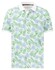 Fynch-Hatton Allover Leaves Pattern Polo Blauw-Groen