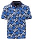 Fynch-Hatton Allover Leaves Pattern Polo Navy-Blauw
