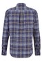 Fynch-Hatton Allover Mini Flanel Checks Button Down Overhemd Camel-Blue