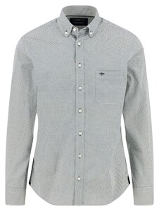 Fynch-Hatton Allover Minimal Pattern Button-Down Overhemd Dark Ivy