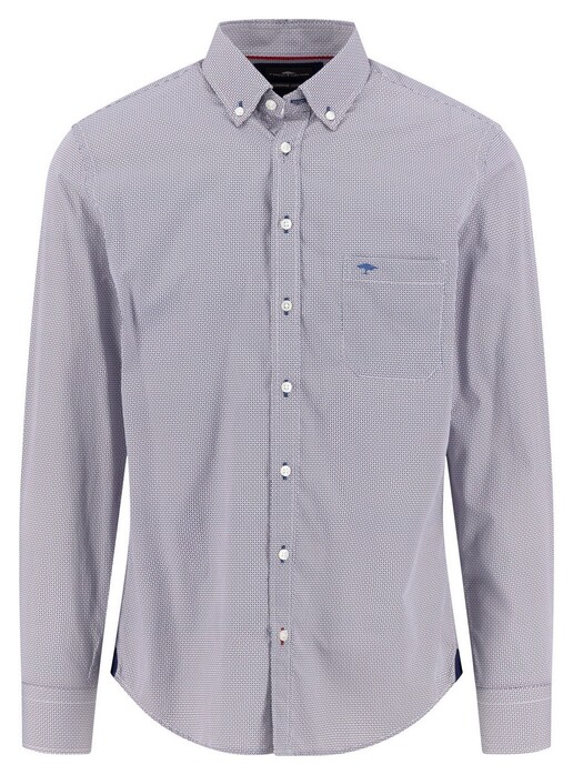 Fynch-Hatton Allover Minimal Pattern Button-Down Overhemd Garnet Red