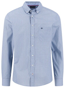 Fynch-Hatton Allover Plus Pattern Overhemd Grape-Blue