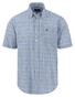 Fynch-Hatton Allover Retro Half Circles Triangles Button-Down Short Sleeve Overhemd Pine Green