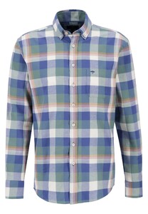 Fynch-Hatton Bold Checks Button Down Overhemd Pale Berry