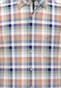 Fynch-Hatton Bold Colorful Combi Check Overhemd Peach-Blue-Green