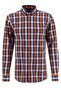 Fynch-Hatton Bold Multi Combi Check Button Down Overhemd Burnt Orange-Multi