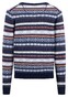 Fynch-Hatton Buttoned Cardigan Jacquard Pattern Navy