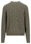 Fynch-Hatton Buttoned Cardigan Soft Cable Knit Dark Khaki