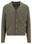 Fynch-Hatton Buttoned Cardigan Soft Cable Knit Dark Khaki