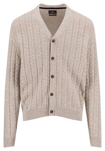 Fynch-Hatton Buttoned Cardigan Soft Cable Knit Vest New Off White