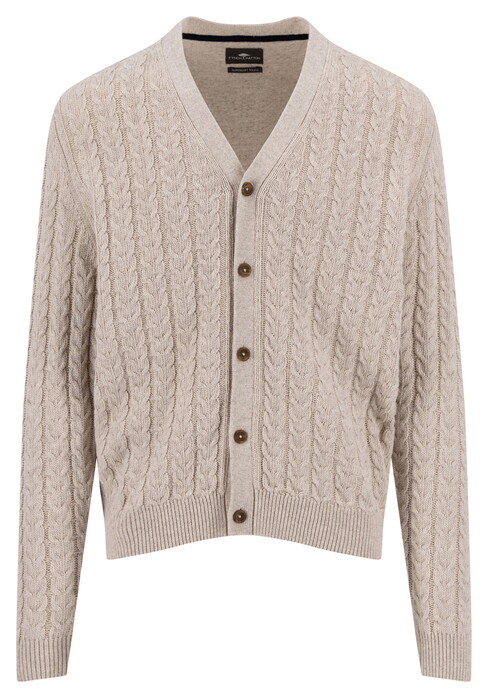Fynch-Hatton Buttoned Cardigan Soft Cable Knit Vest New Off White