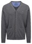 Fynch-Hatton Buttoned Cardigan Superfine Cotton Vest Steel