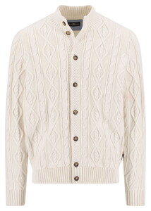 Fynch-Hatton Buttoned Coastal Cable Vest New Off White