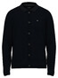 Fynch-Hatton Buttoned Cotton Structure Vest Navy