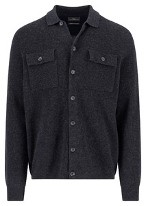 Fynch-Hatton Buttoned Merino Cashmere Vest Charcoal