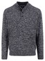 Fynch-Hatton Buttoned Troyer Twisted Mouliné Trui Charcoal