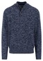 Fynch-Hatton Buttoned Troyer Twisted Mouliné Trui Navy