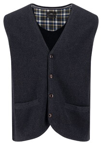 Fynch-Hatton Buttoned Vest Cotton Wool Charcoal