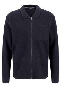 Fynch-Hatton Cardigan Boiled Wool Navy