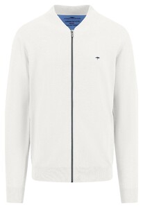 Fynch-Hatton Cardigan College Collar Superfine Cotton New Off White