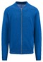 Fynch-Hatton Cardigan College Collar Superfine Cotton Vest Strong Blue