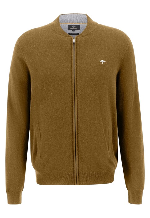 Fynch-Hatton Cardigan College Merino Cashmere Vest Camel