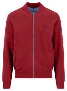 Fynch-Hatton Cardigan College Superfine 3-Ply Cotton Premium Knit Vest Brick