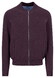 Fynch-Hatton Cardigan College Superfine 3-Ply Cotton Vest Aubergine