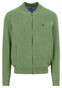 Fynch-Hatton Cardigan College Superfine 3-Ply Cotton Vest Avocado