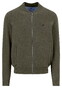 Fynch-Hatton Cardigan College Superfine 3-Ply Cotton Vest Donker Khaki