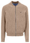 Fynch-Hatton Cardigan College Superfine 3-Ply Cotton Vest Taupe