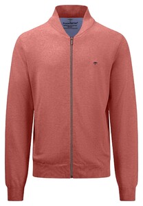 Fynch-Hatton Cardigan College Superfine Cotton Vest Orient Red