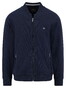Fynch-Hatton Cardigan Structure Interlock Vest Navy