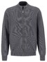 Fynch-Hatton Cardigan Zip Fine Structure Vest Steel