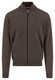 Fynch-Hatton Cardigan Zip Lambswool Cardigan Dark Chocolate
