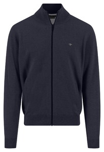 Fynch-Hatton Cardigan Zip Lambswool Navy