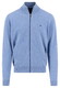Fynch-Hatton Cardigan Zip Lambswool Vest Crystal Blue