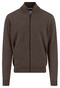 Fynch-Hatton Cardigan Zip Lambswool Vest Dark Chocolate