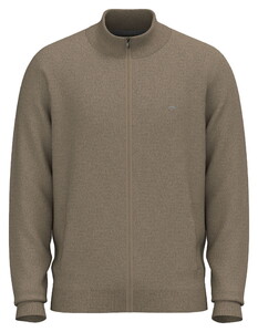 Fynch-Hatton Cardigan Zip Lambswool Vest Taupe