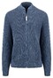 Fynch-Hatton Cardigan Zip Merino Cashmere Plated Structure Vest Cloud Blue