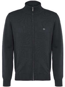 Fynch-Hatton Cardigan Zip Uni Vest Charcoal
