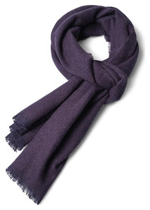 Fynch-Hatton Cashmere Wool Check Scarf Navy