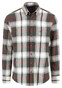 Fynch-Hatton Check Pattern Premium Flanel Button-Down Overhemd Dark Ivy