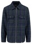 Fynch-Hatton Check Wool Blend Overshirt Dark Navy